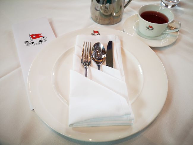 A Table Set for Tea with Titanic Replica Crockery